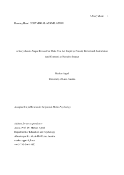 Story about a Stupid Person Can Make You Act Stupid - AOM