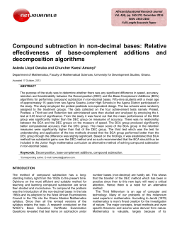 Compound subtraction in non-decimal bases: Relative effectiveness