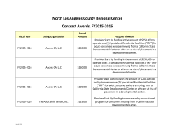 North Los Angeles County Regional Center Contract