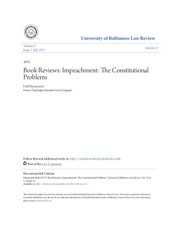 Book Reviews: Impeachment: The Constitutional