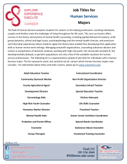 Job Titles for Human Services Majors
