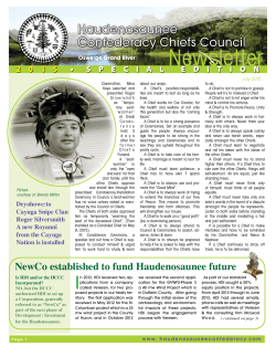 Newsletter - Haudenosaunee Confederacy