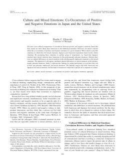 Culture and Mixed Emotions: Co-Occurrence of Positive and