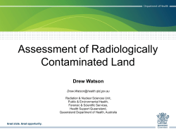 Assessment of Radiologically Contaminated Land