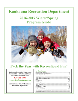2017 Winter Spring Program Guide