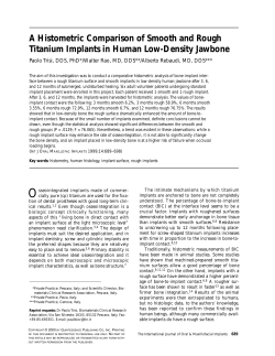 A Histometric Comparison of Smooth and Rough Titanium Implants