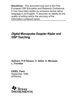 Digital Monopulse Doppler Radar and DSP