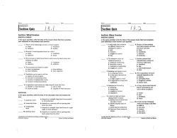 Section Quiz Section Quiz