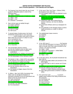 (A) Texas v. Johnson (B) Regents of the University of California v