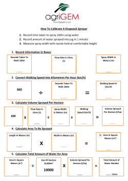 How To Calibrate A Knapsack Sprayer