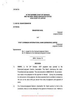 Noel v. First Caribbean International Bank (Barbados)