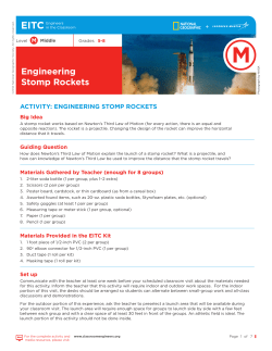 Engineering Stomp Rockets - National Geographic Society