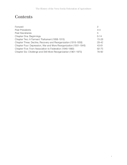 Contents - Nova Scotia Federation of Agriculture