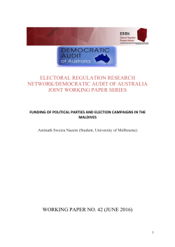 Funding of Political Parties and Electio
