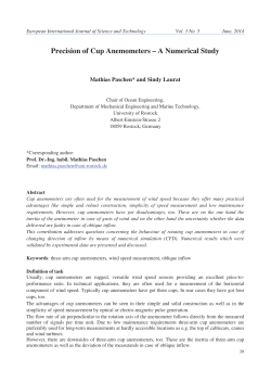 Precision of Cup Anemometers &ndash; A Numerical Study