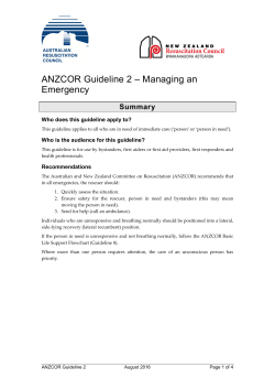 All Basic Life Support guidelines - New Zealand Resuscitation Council