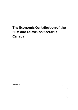 The Economic Contribution of the Film and