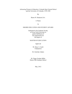 Advancing Women in Education