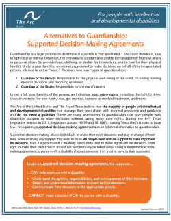 Supported Decision-Making Agreements