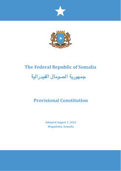The Federal Republic of Somalia Provisional Constitution