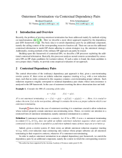 Outermost Termination via Contextual Dependency Pairs