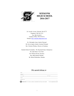 2016-17 Student Handbook - Seekonk High School