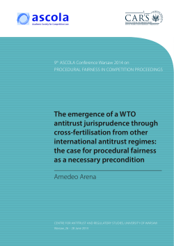 The emergence of a wTo antitrust jurisprudence through cross