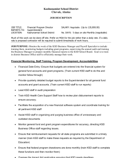 Kashunamiut Financial Program Director Vacancy