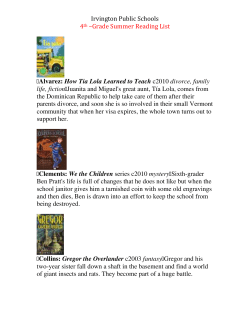 4th Grade Summer Reading List