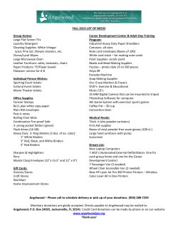 FALL 2013 LIST OF NEEDS Group Homes Large Flat Screen TVs