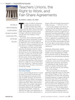 Teachers Unions, the Right to Work, and Fair