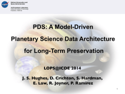 A Model-Driven Planetary Science Data Architecture for