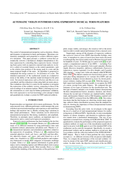 Automatic Violin Synthesis Using Expressive Musical Term Features