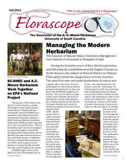 Managing the Modern Herbarium