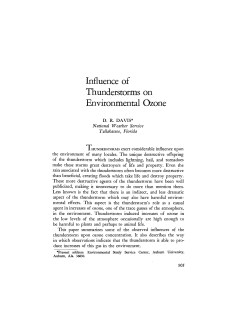 Influence of Thunderstorms on Environmental Ozone