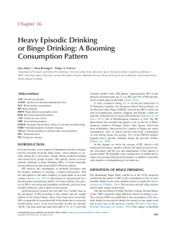 Chapter 36 - Heavy Episodic Drinking or Binge Drinking: A Booming