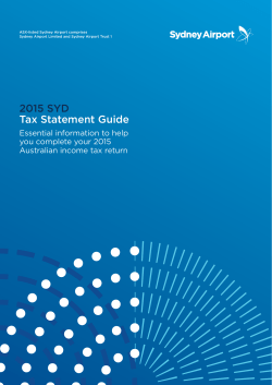 2015 SYD Tax Statement Guide
