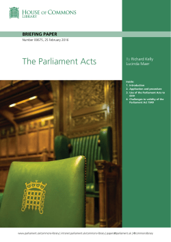 The Parliament Acts