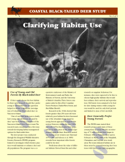 COASTAL BLACK-TAILED DEER STUDY