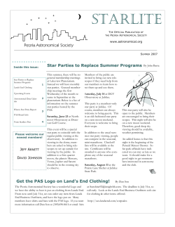 Summer 2007 - the Peoria Astronomical Society!