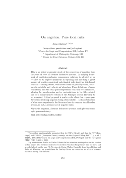 On negation: Pure local rules