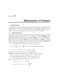Mathematics of Finance - New Age International