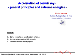Acceleration of cosmic rays - general principles and extreme