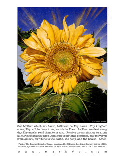 Our Mother which art Earth, hallowed be Thy