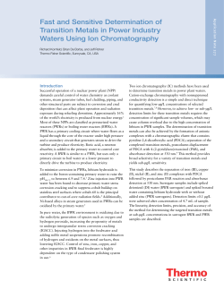 Fast and Sensitive Determination of Transition Metals in Power