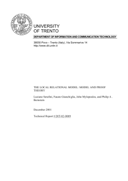 university of trento - Department of information engineering and