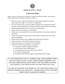 Courtroom Rules