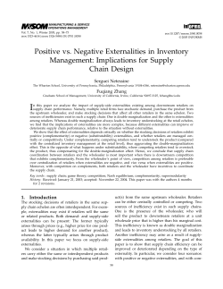 Positive vs. Negative Externalities in Inventory Management