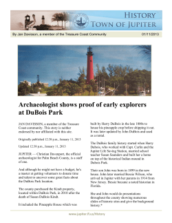 Archaeologist shows proof of early explorers at DuBois Park.pub