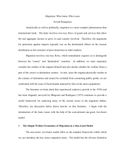 Migration: Who Gains, Who Loses?